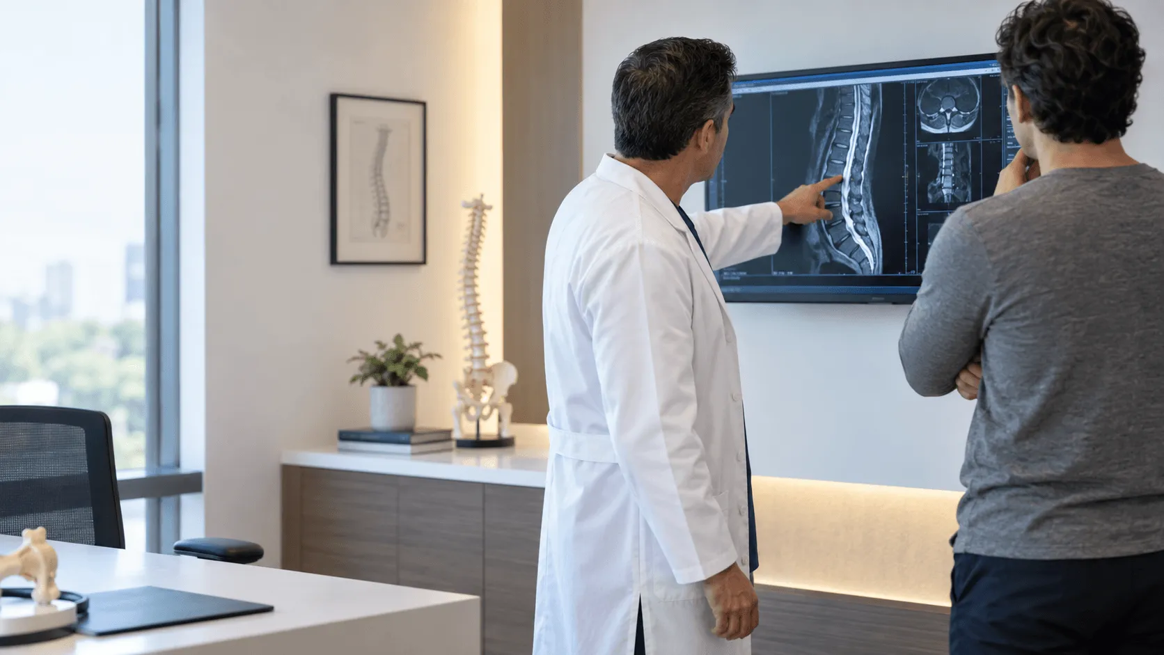 Valoración médica con estudio de columna